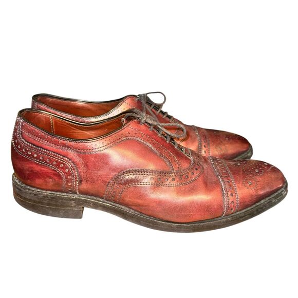 Allen Edmonds Port Washington Oxfords Men\'s Size 10 D Brown Leather Cap Toe Shoe main image 5